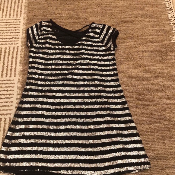 Junior Girls dressy black silver sequins dress JXS - Picture 2 of 4
